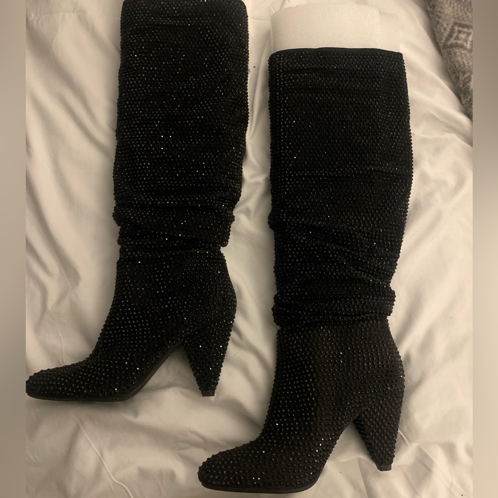 Sparkly boots with heel